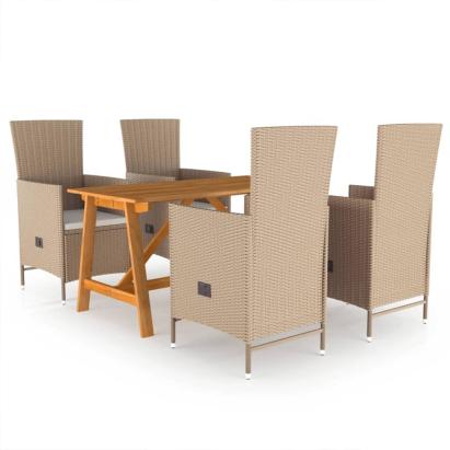 Set mobilier de grădină, 5 piese, bej GartenMobel Dekor