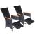 Set de masă pentru grădină, 5 piese, negru GartenMobel Dekor