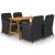 Set mobilier de grădină, 5 piese, negru GartenMobel Dekor