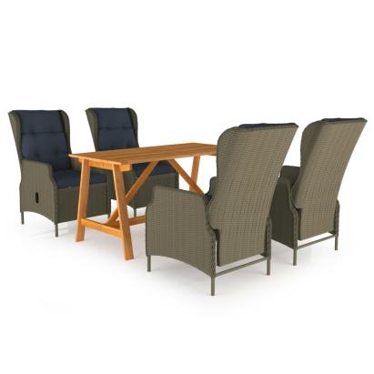 Set mobilier de grădină, 5 piese, maro GartenMobel Dekor