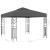 Pavilion cu șir de lumini LED, antracit, 3x3 m GartenMobel Dekor