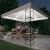 Pavilion de grădină cu șiruri de lumini LED, alb, 3x3 m GartenMobel Dekor