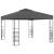Pavilion de grădină cu șiruri de lumini LED, antracit, 3x3 m GartenMobel Dekor
