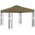 Pavilion cu șiruri de lumini LED, gri taupe, 3x3m, GartenMobel Dekor