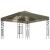 Pavilion cu șiruri de lumini LED, gri taupe, 3x3m, GartenMobel Dekor