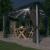 Pavilion cu perdele si șiruri lumini LED, antracit, 3x3 m, aluminiu GartenMobel Dekor