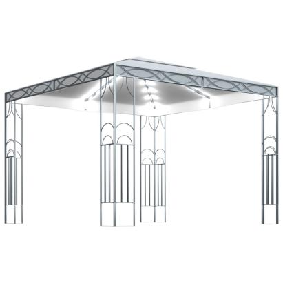 Pavilion cu șir de lumini LED, crem, 300x300 cm GartenMobel Dekor