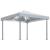 Pavilion cu șiruri de lumini LED, crem, 300x300 cm, aluminiu GartenMobel Dekor