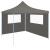 Perete lateral foișor cu ferestre, 4x2 m, antracit GartenMobel Dekor