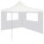 Perete lateral foișor cu ferestre, alb, 4x2 m GartenMobel Dekor