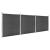 Set de panouri de gard, negru, 526 x 186 cm, WPC GartenMobel Dekor
