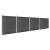 Set de panouri de gard, negru, 699x186 cm, WPC GartenMobel Dekor