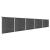 Set de panouri de gard ,WPC , 872x186 cm, negru GartenMobel Dekor