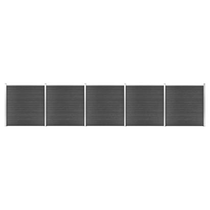 Set de panouri de gard ,WPC , 872x186 cm, negru GartenMobel Dekor