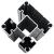 Set de panouri de gard, negru, 1391x186 cm, WPC GartenMobel Dekor