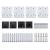 Set de panouri de gard, negru, 446x (105-186) cm, WPC   GartenMobel Dekor