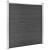 Set de panouri de gard, negru, 446x (105-186) cm, WPC   GartenMobel Dekor