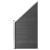 Set de panouri de gard, negru, 446x (105-186) cm, WPC   GartenMobel Dekor