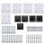 Set de panouri de gard, negru, 619x(105-186) cm, WPC   GartenMobel Dekor
