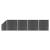 Set de panouri de gard, negru, 792x(105-186) cm, WPC     GartenMobel Dekor