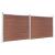 Set panouri gard, 353x146 cm, maro, WPC   GartenMobel Dekor