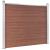 Set panouri gard, 353x146 cm, maro, WPC   GartenMobel Dekor