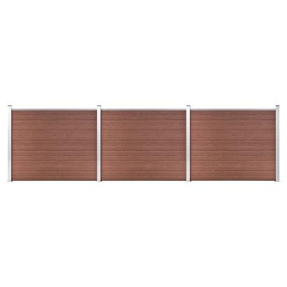Set panouri gard, 526x146 cm, maro, WPC   GartenMobel Dekor