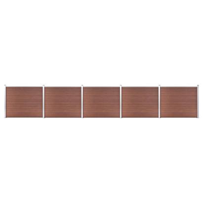 Set panouri gard, 872x146 cm, maro, WPC   GartenMobel Dekor