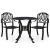 Set mobilier bistro, 3 piese, negru, aluminiu turnat GartenMobel Dekor