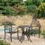 Set mobilier bistro, 3 piese, negru, aluminiu turnat GartenMobel Dekor