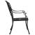 Set mobilier bistro, 3 piese, negru, aluminiu turnat GartenMobel Dekor