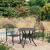 Set mobilier bistro, 3 piese, negru, aluminiu turnat GartenMobel Dekor