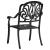 Set mobilier bistro, 3 piese, negru, aluminiu turnat GartenMobel Dekor