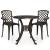 Set mobilier bistro, 3 piese, bronz, aluminiu turnat GartenMobel Dekor
