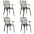 Set mobilier bistro, 5 piese, bronz, aluminiu turnat GartenMobel Dekor