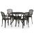Set mobilier bistro, 5 piese, bronz, aluminiu turnat GartenMobel Dekor