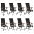 Set mobilier de grădină, 9 piese, negru, aluminiu GartenMobel Dekor