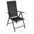 Set mobilier de grădină, 7 piese, argintiu și negru, aluminiu GartenMobel Dekor