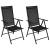 Set mobilier bistro, 3 piese, negru, aluminiu și textilenă GartenMobel Dekor
