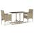 Set mobilier de grădină, 3 piese, bej GartenMobel Dekor