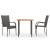 Set mobilier de grădină, 3 piese, maro, poliratan GartenMobel Dekor