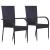 Set mobilier de grădină, 3 piese, negru, poliratan GartenMobel Dekor