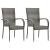 Set mobilier de grădină, 3 piese, gri, poliratan GartenMobel Dekor