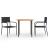 Set mobilier de grădină, 3 piese, negru, poliratan GartenMobel Dekor