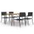 Set mobilier de grădină, 5 piese, negru, poliratan GartenMobel Dekor