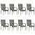 Set mobilier de grădină, 9 piese, gri, poliratan GartenMobel Dekor