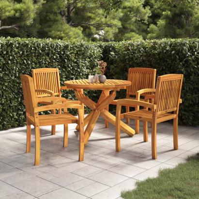 Set mobilier de grădină, 5 piese, din lemn masiv de tec GartenMobel Dekor