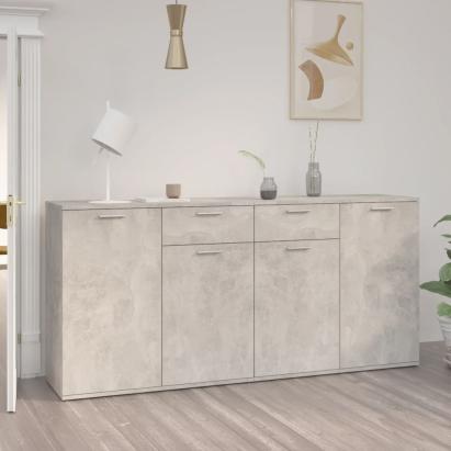Servantă, gri beton, 160x36x75 cm, lemn prelucrat GartenMobel Dekor