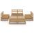 Set mobilier de grădină, 8 piese, maro miere, lemn masiv de pin GartenMobel Dekor