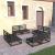 Set mobilier de grădină, 8 piese, negru, lemn masiv de pin GartenMobel Dekor